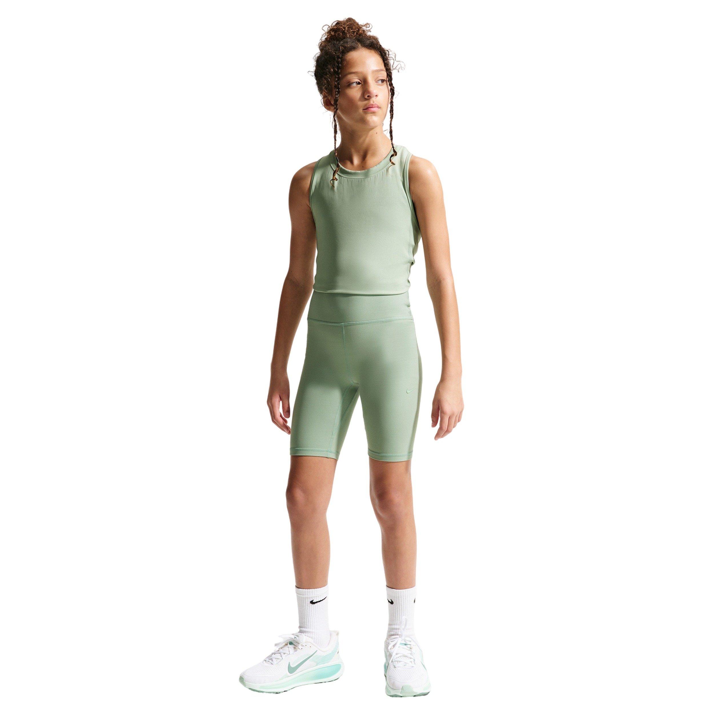 Nike Big Girls' MAVN Dri-FIT High-Rise 7" Shorts - Green - GREEN